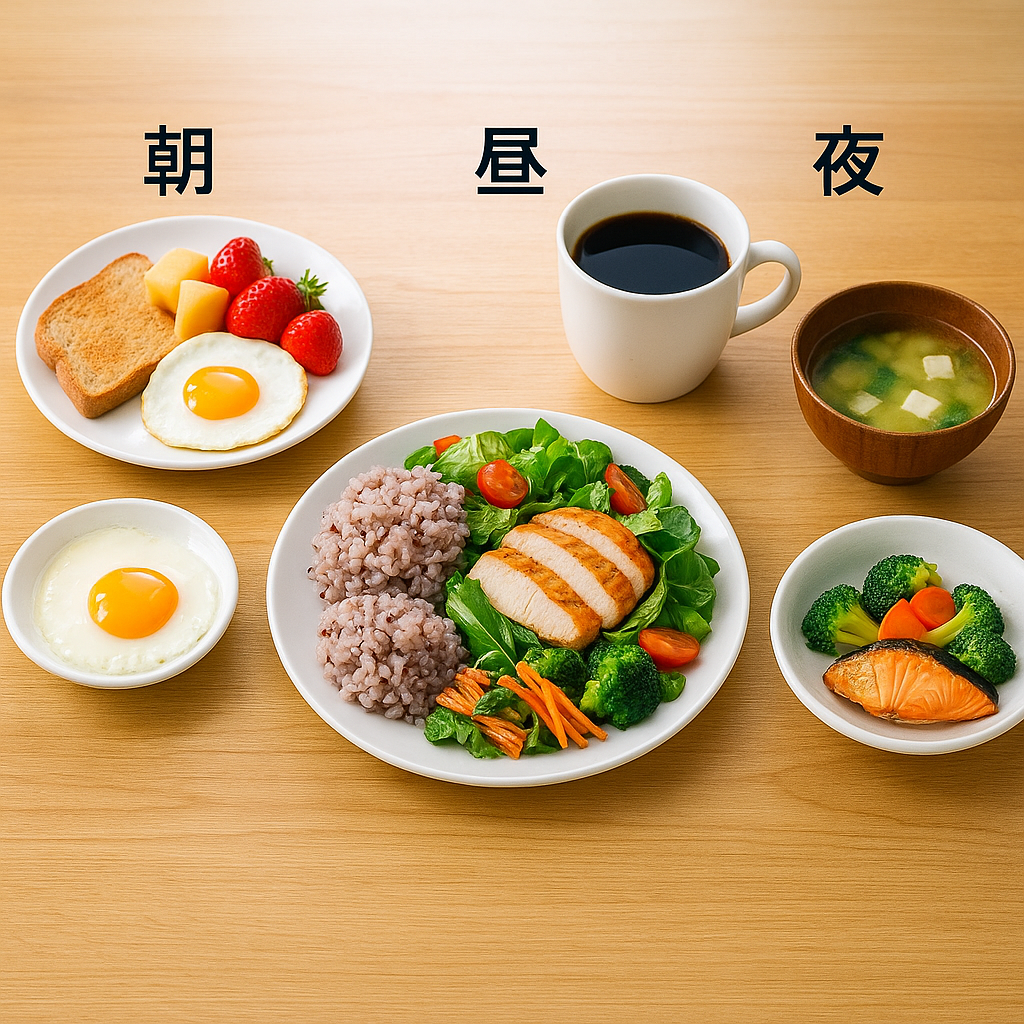 30代男性向け:肌と体を同時に守る栄養戦略(朝・昼・夜の食事プレート)